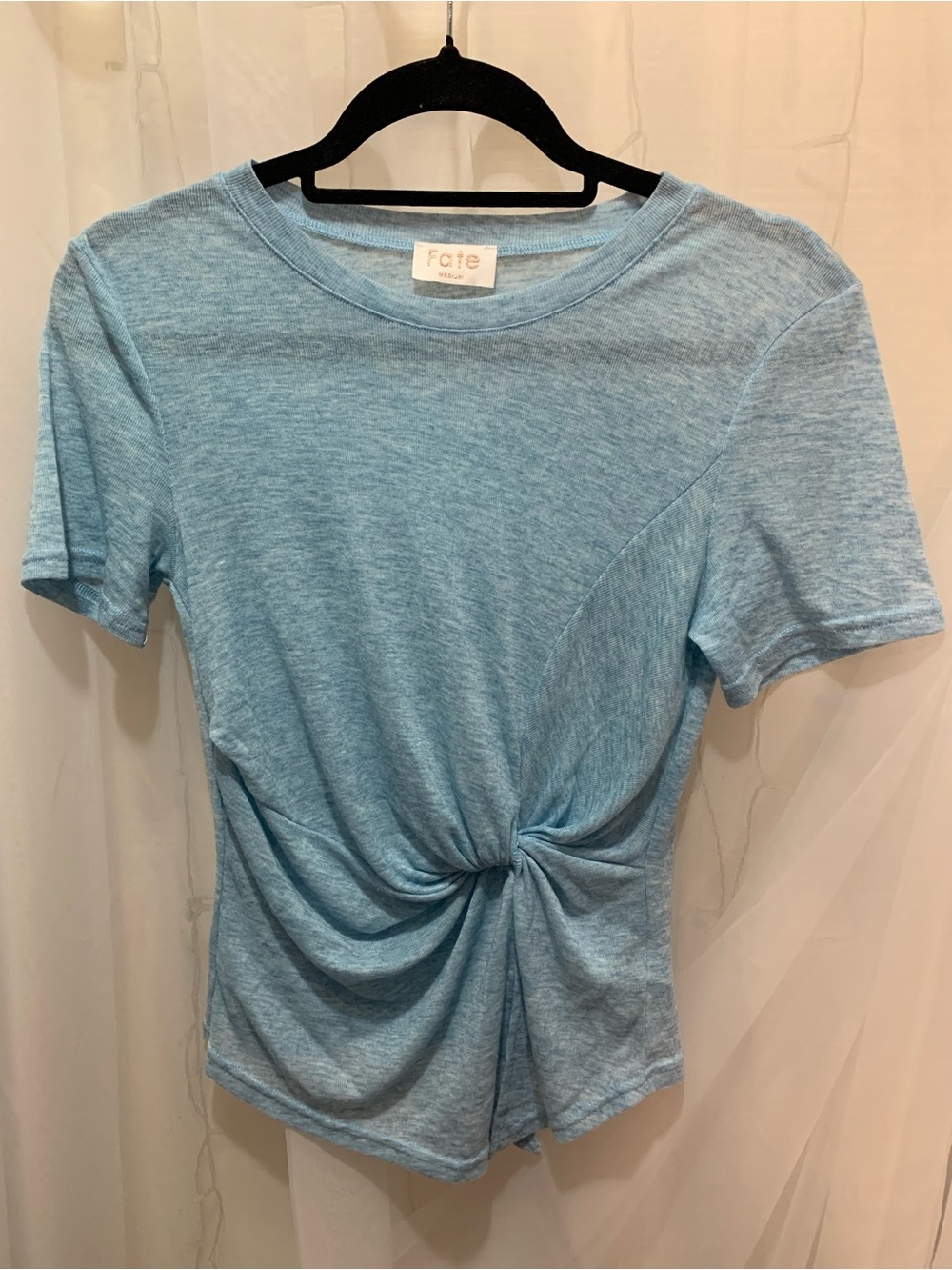 Fate Blue Heather Faux Wrap TShirt
